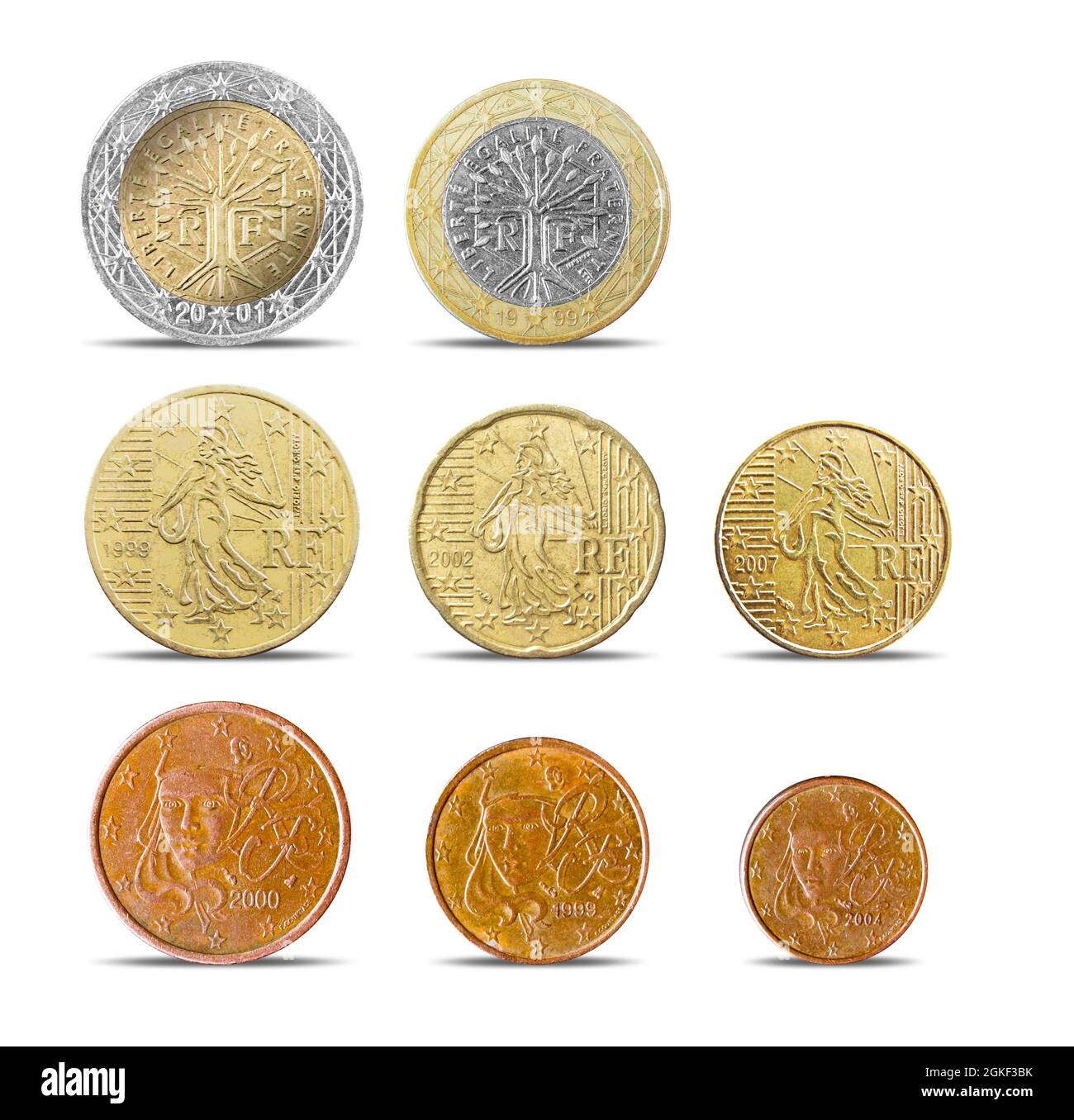 French euro coins hi-res stock photography and images - Alamy