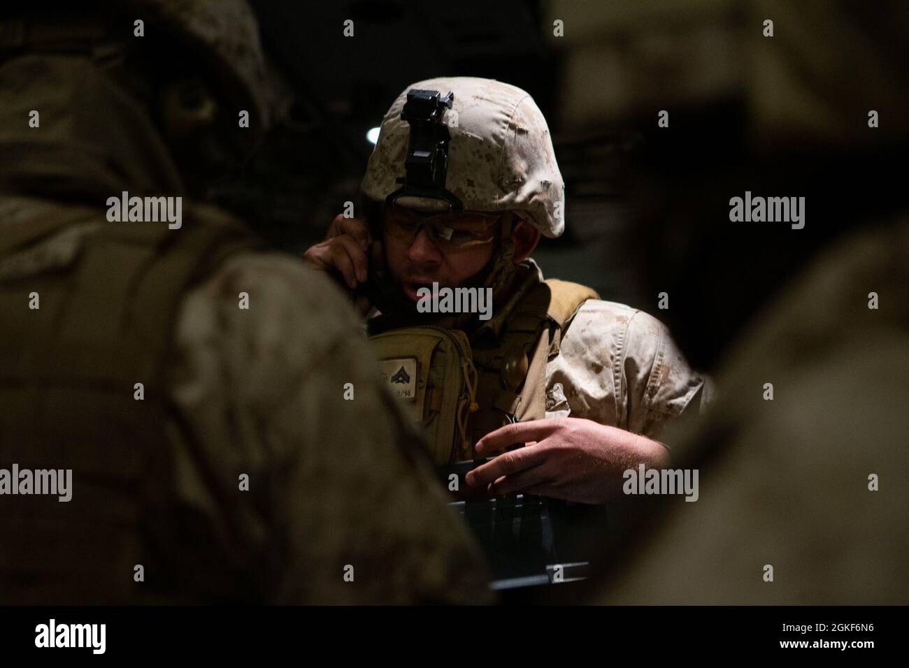 U.S. Marine Corps Cpl. Miles Choate, a field artillery fire control
