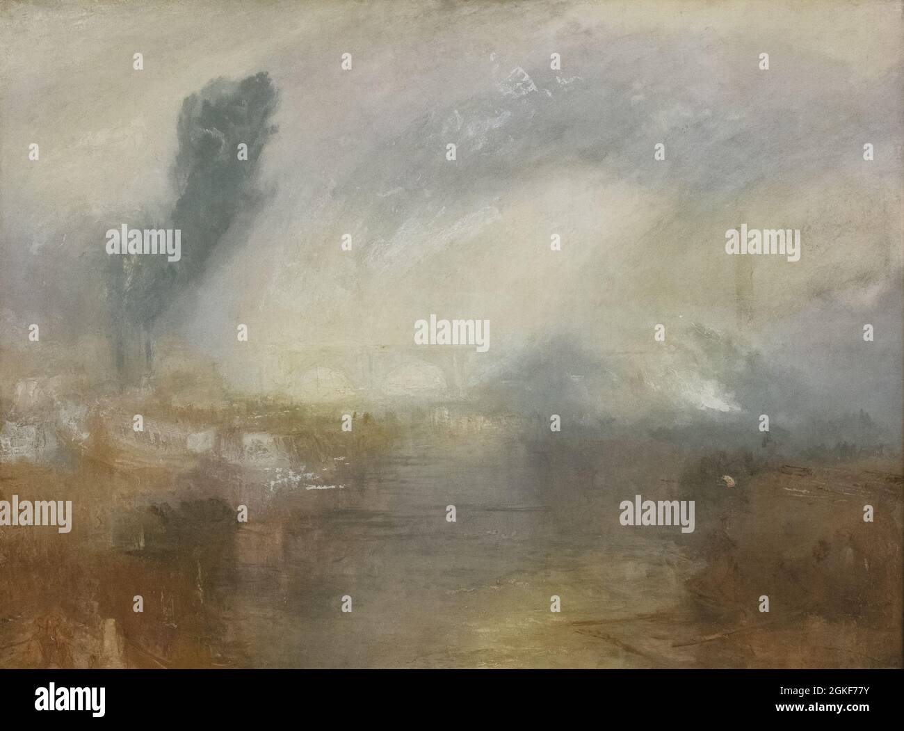 JMW Turner  'The Thames above Waterloo bridge', 1830, Oil on canvas; JMW paintings; Old master from the Romantic period Stock Photo