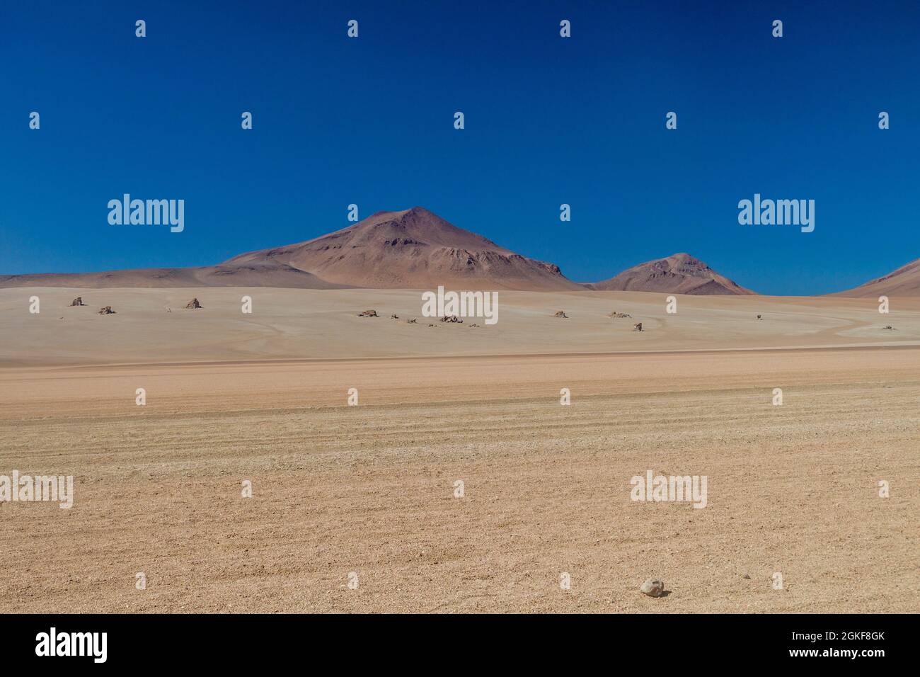 Salvador Dali Desert in Eduardo Avaroa Andean Fauna National Reserve, Bolivia Stock Photo