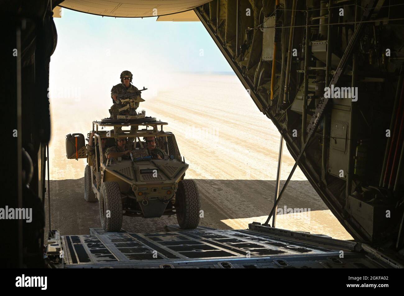 Pararescuemen assigned to the 82nd Expeditionary Rescue Squadron drive