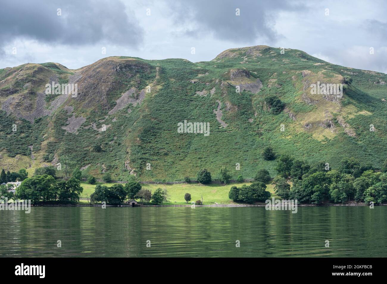 Hallin Fell viewed from a boat on Ullswater Stock Photo