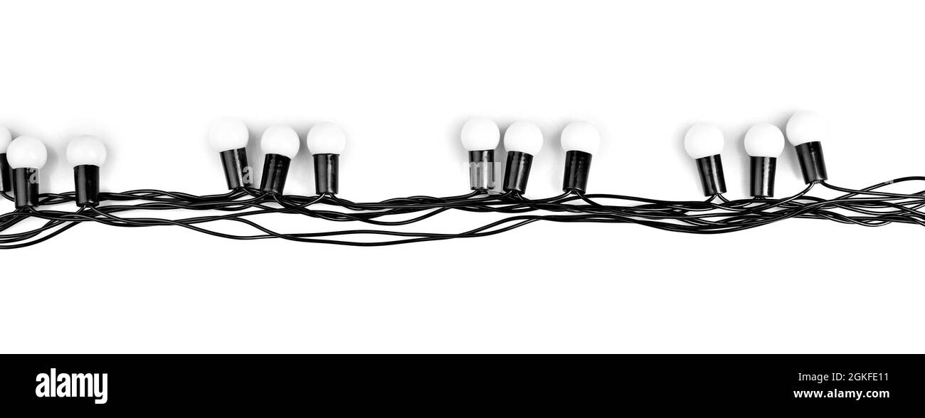 Christmas garland on white background Stock Photo - Alamy