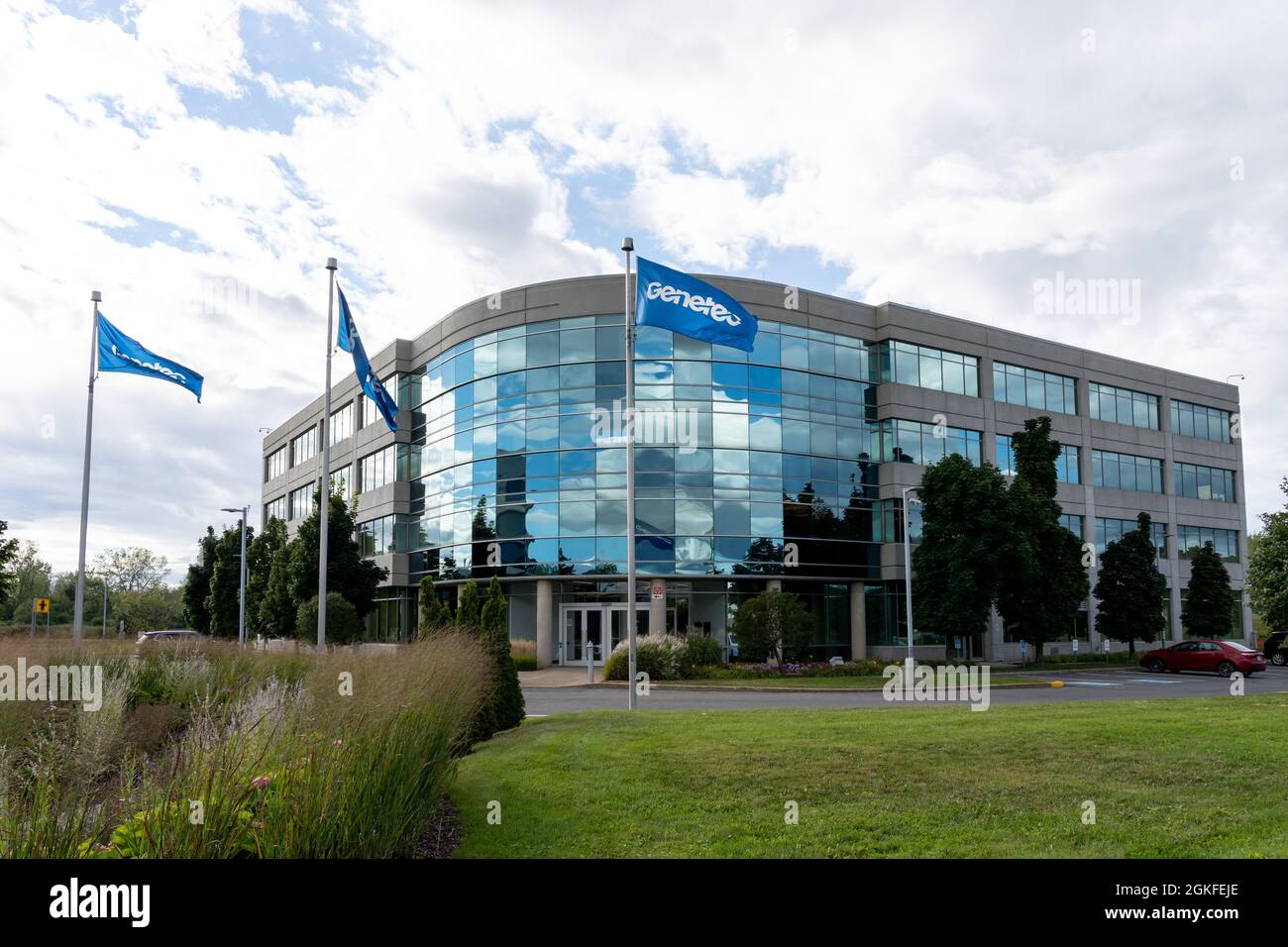 Montreal, QC, Canada - September 3, 2021: Genetec headquarters in Montreal, QC, Canada. Genetec Stock Photo