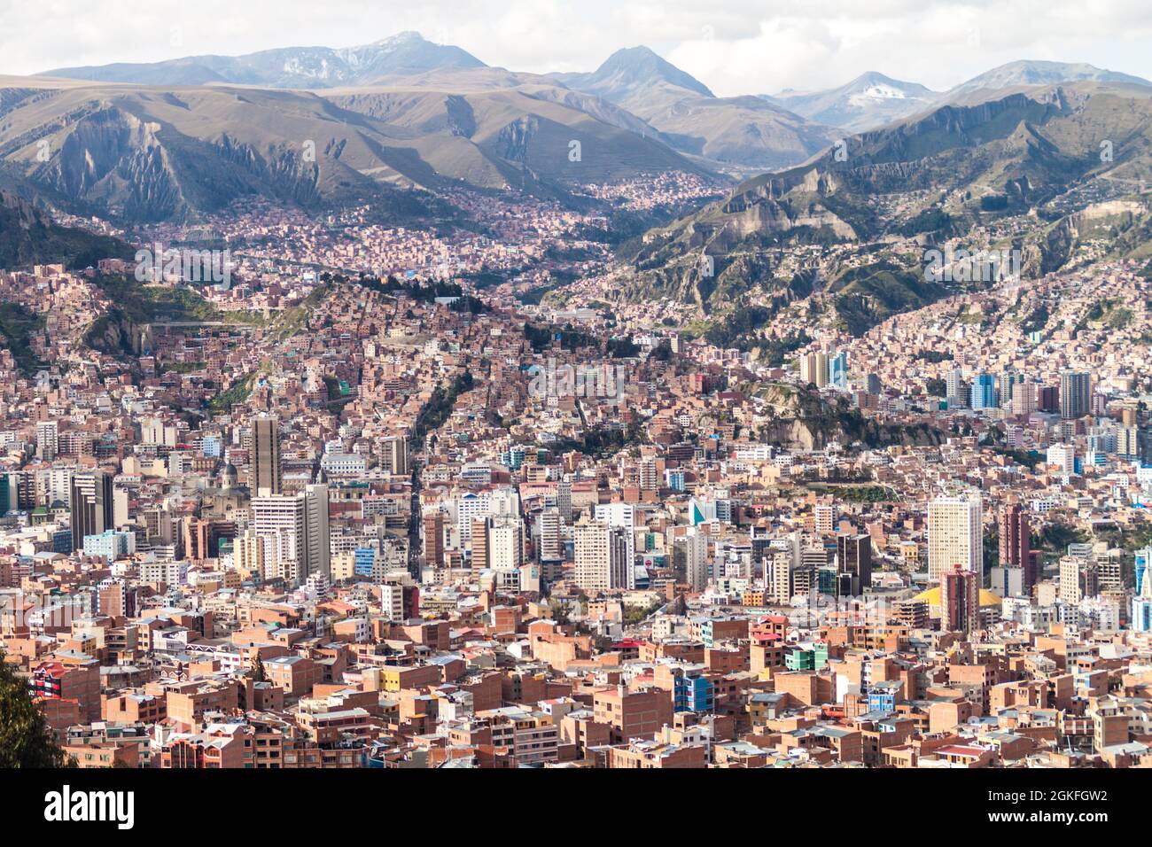 Aerial view of La Paz, Bolivia Stock Photo - Alamy
