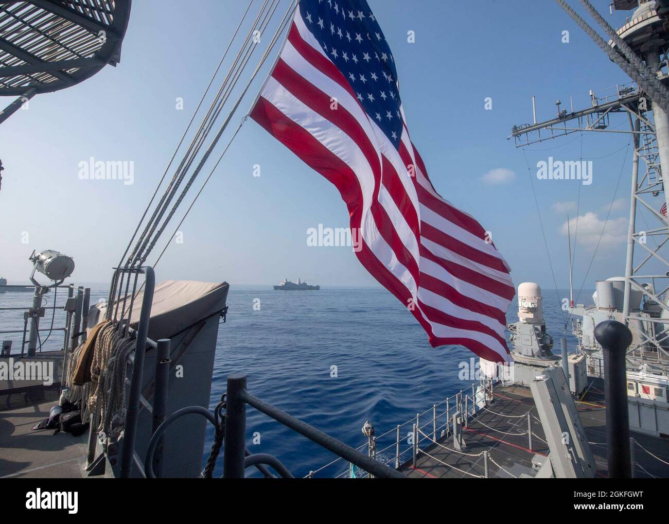 South china sea april 9 2021 the ticonderoga class guided missile