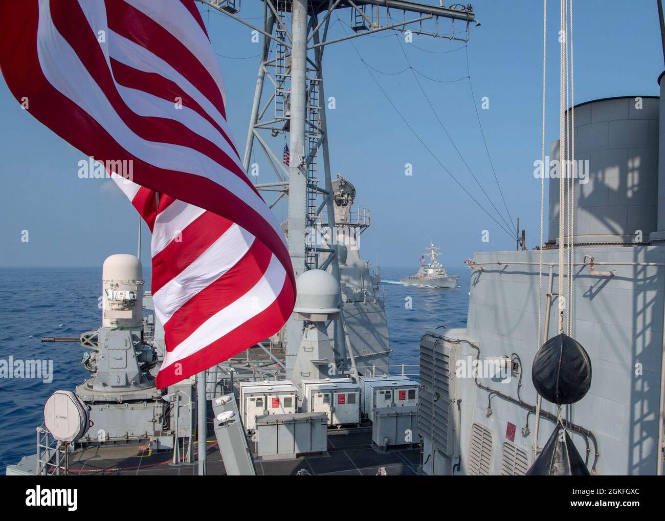 South china sea april 9 2021 the ticonderoga class guided missile