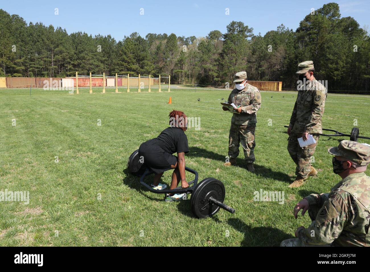 North Carolina National Guard Sgt. Valentina Lee participates in the