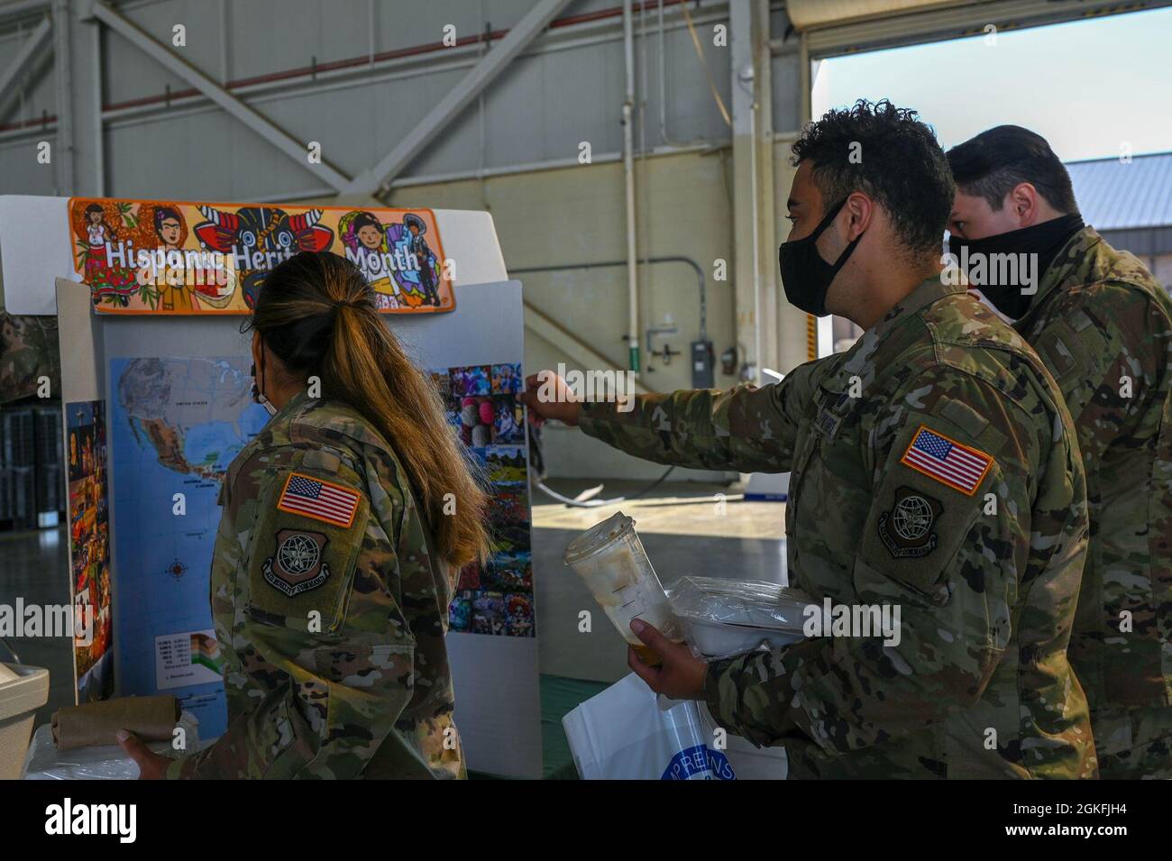 Airmen from Team Little Rock view a National Hispanic Heritage Month ...