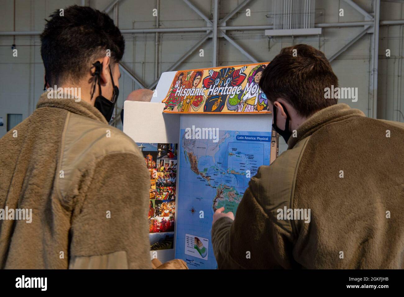 Airmen from Team Little Rock view a National Hispanic Heritage Month ...