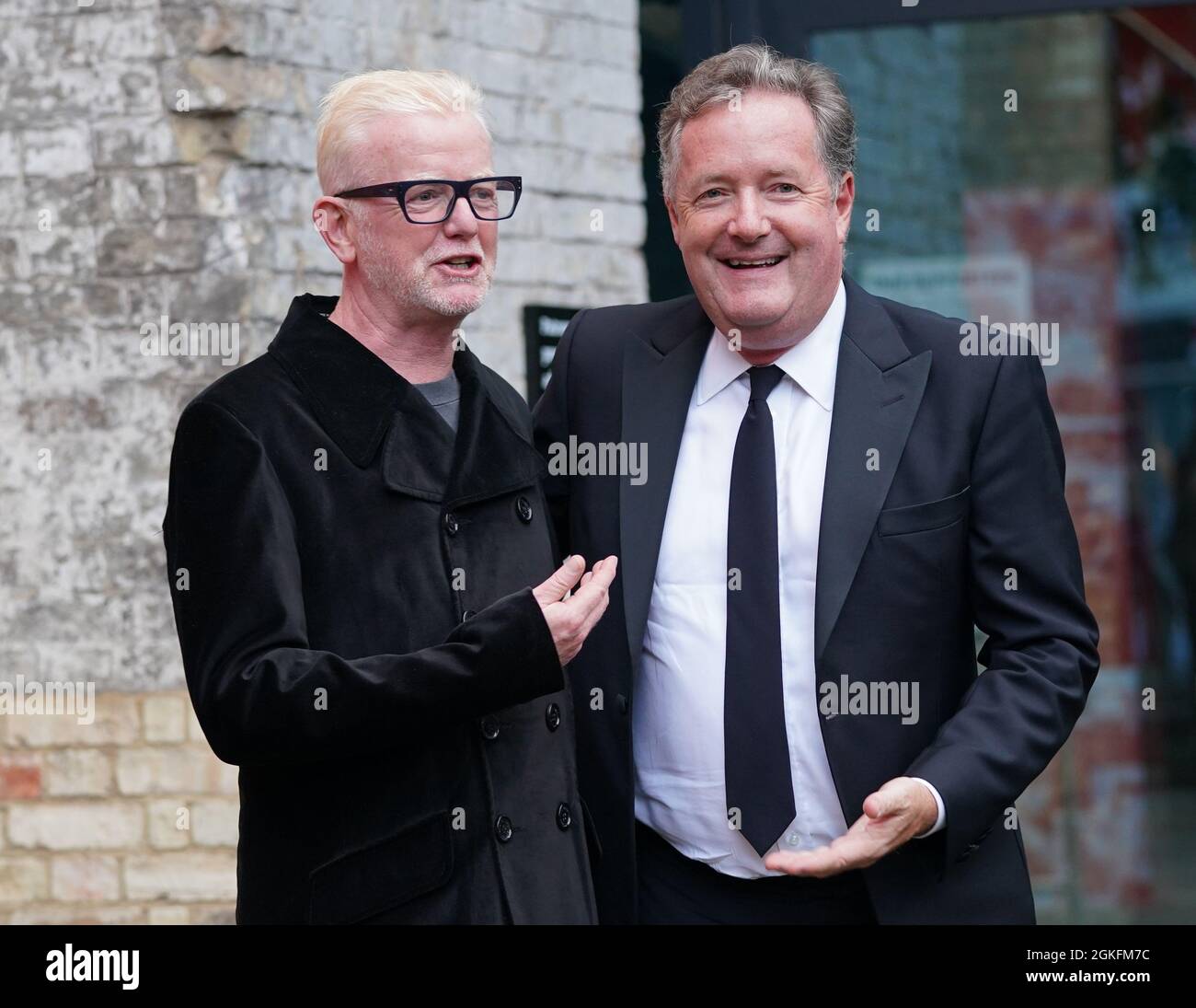 Chris Evans (left) and Piers attending The Sun's Who Cares Wins