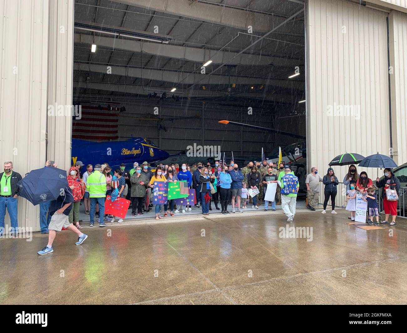 The Kentucky National Guard welcomed home the 1163rd Medical Company Area Support from a year-long deployment to Poland Apr. 10, 2021. The 1163rd flew into Bluegrass Airport in Lexington, Ky. where they were greeting by friends, family and Kentucky Guard leadership. Stock Photo