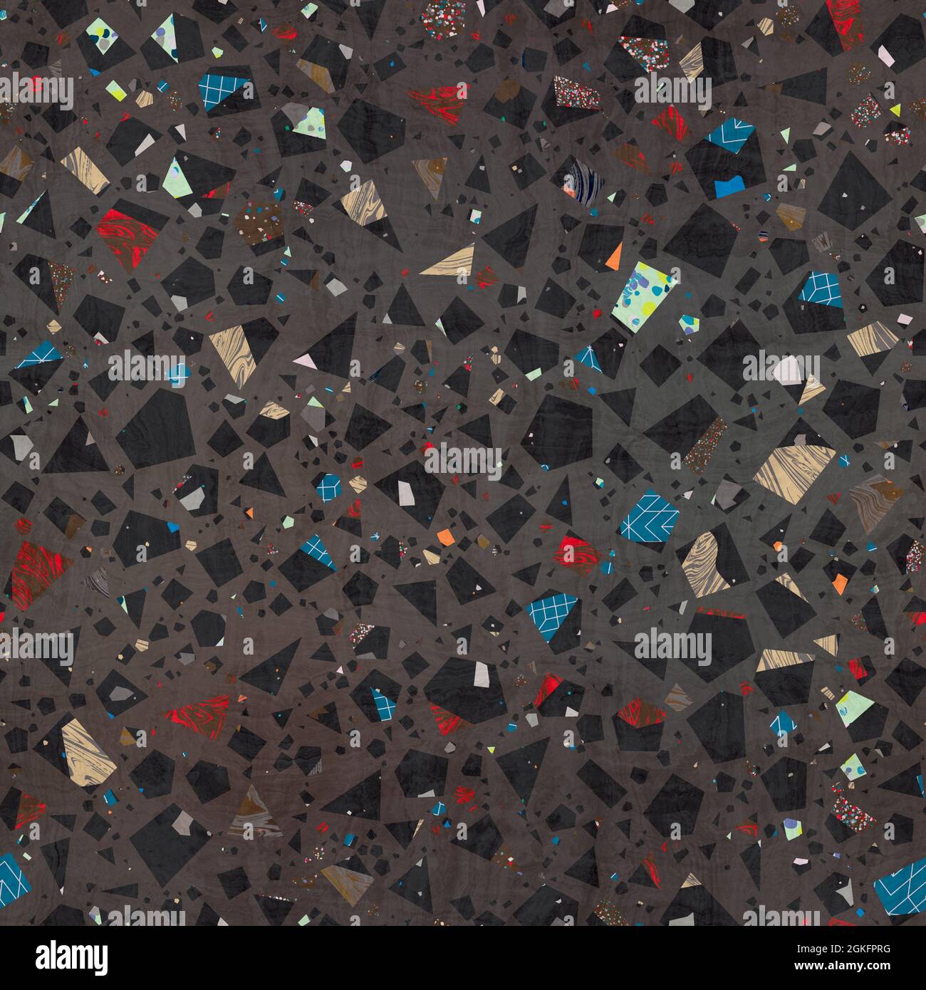 Seamless modern abstract random terrazzo pattern swatch Stock Photo - Alamy
