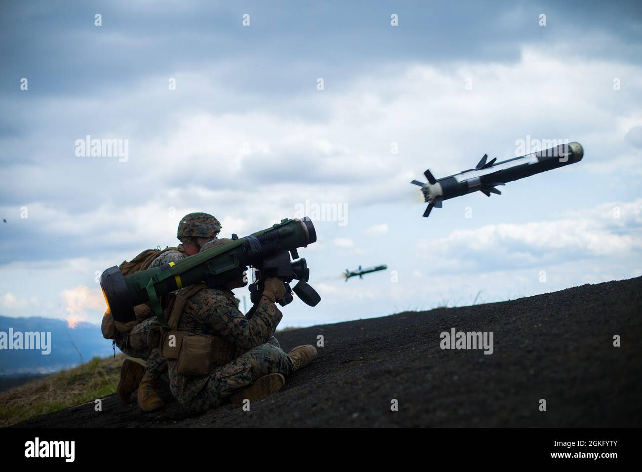 U.S. Marine Corps Lance Cpl. Justin Cooper and Cpl. Jacob Siemsen, anti ...