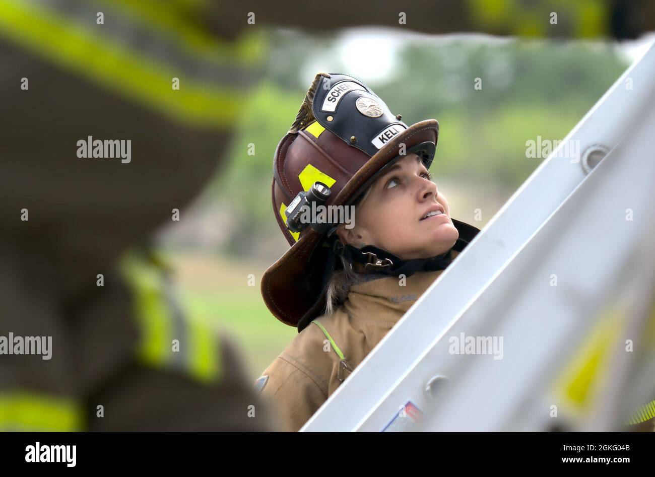 Firefighter ladder texas hires stock photography and images Alamy