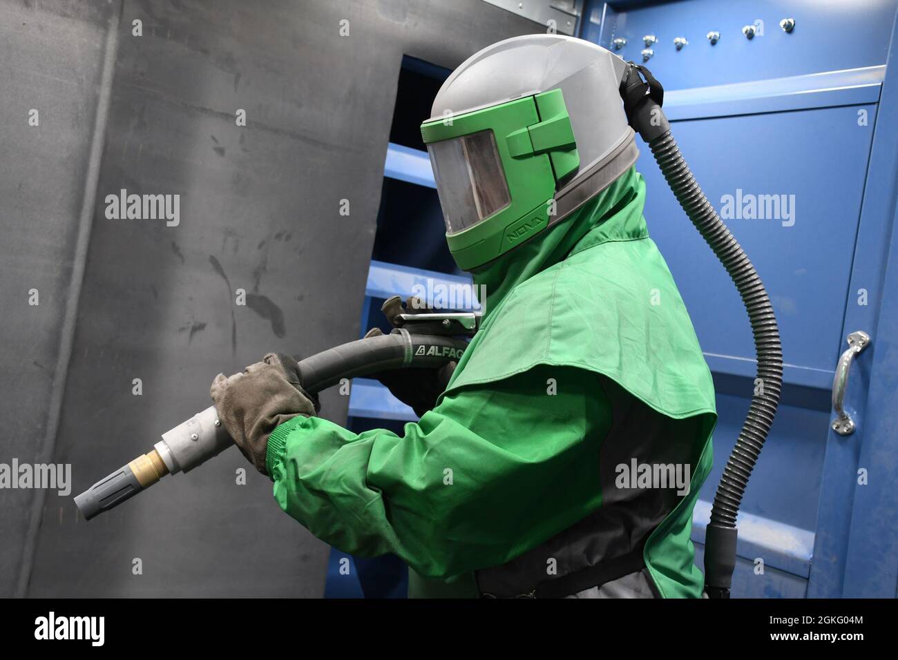 Martin Trzcinski, Code 970, Preservation Mechanic, outfitted in the