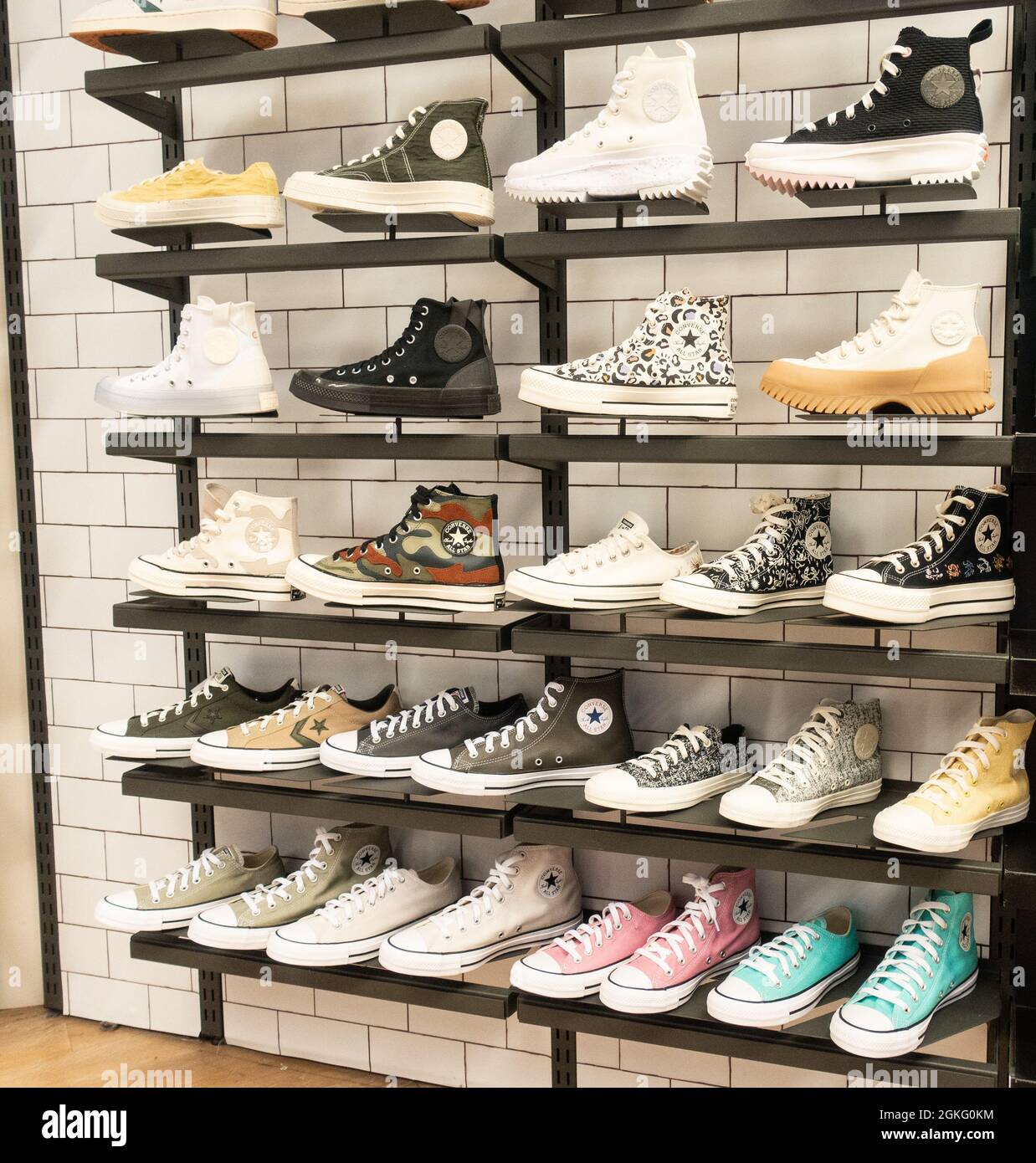 Converse footwear display Stock Alamy