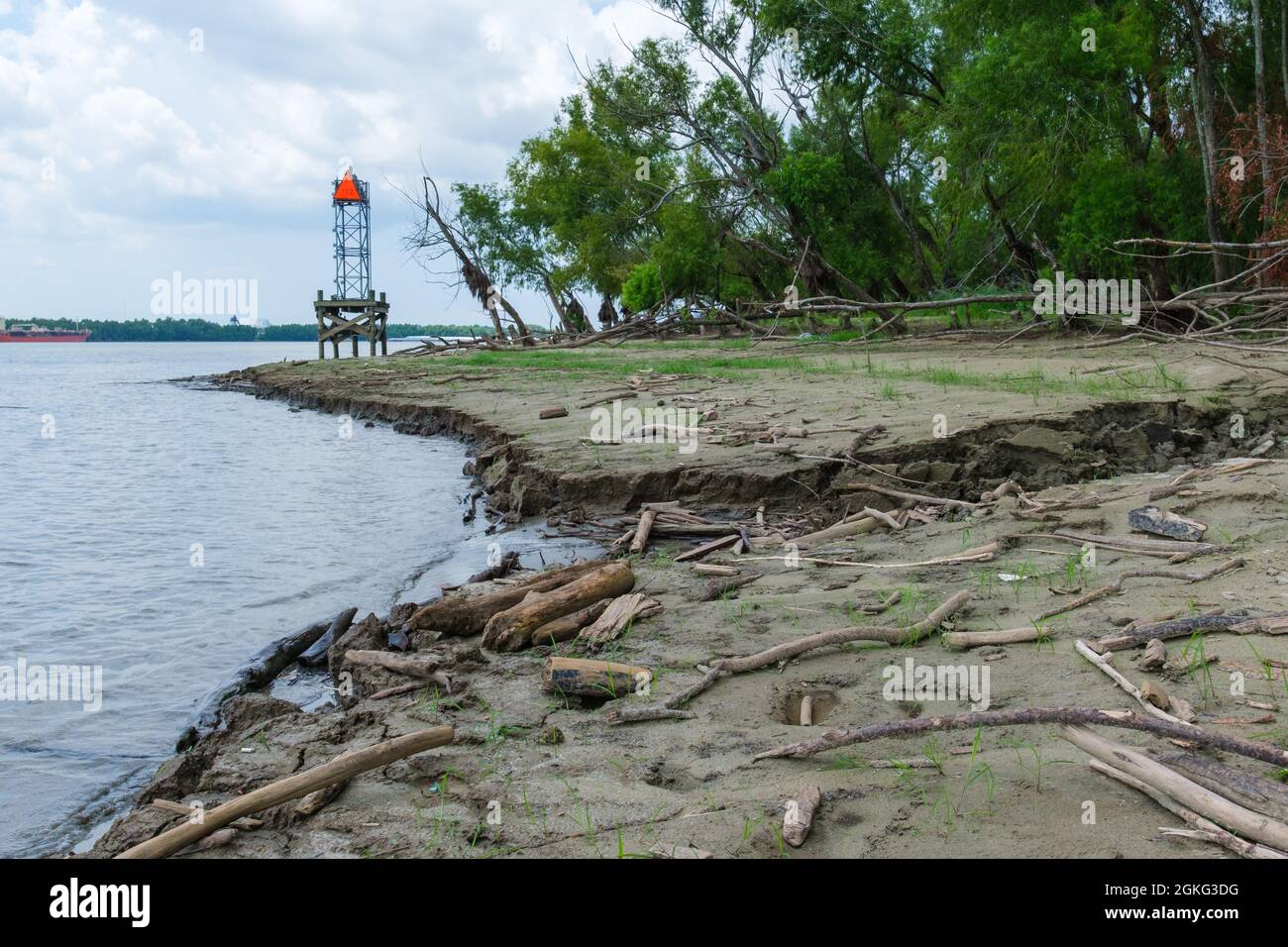 Crevasse with Driftwood at Mile Marker 102 of the Mississippi River Stock  Photo - Alamy