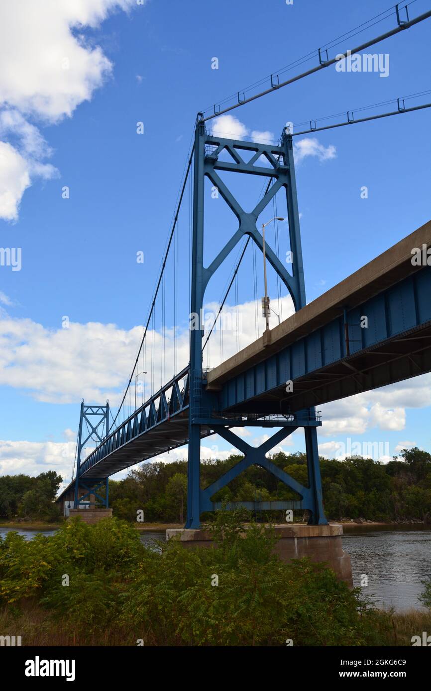 The US Route 30 Gateway Bridge over the Mississippi River opened in