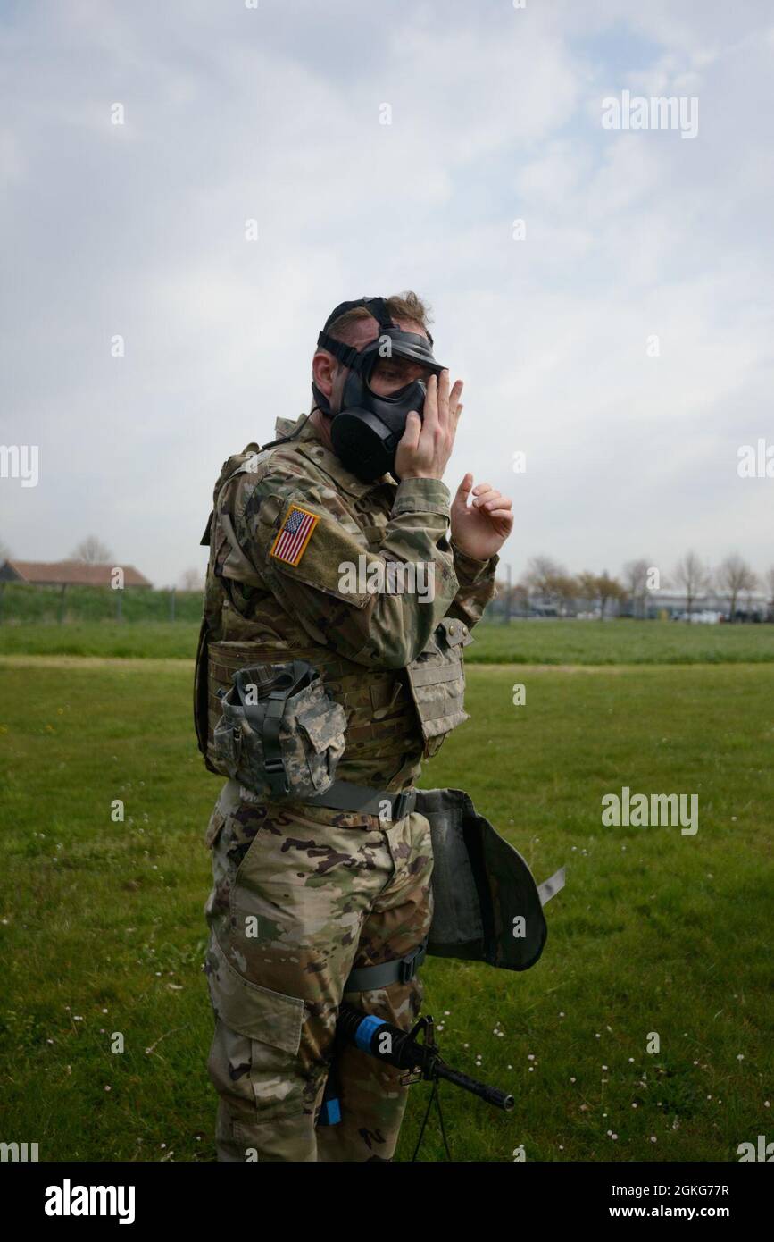 U.S. Army Sgt. Christopher Arnold, a Satellite Communication Systems OperatorMaintainer with U