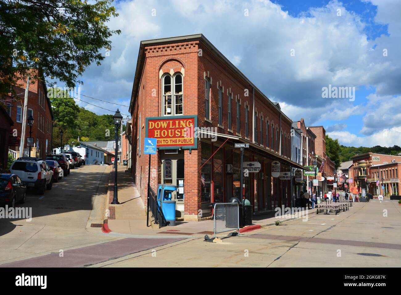 Historic downtown shopping district of Galena, Illinois Stock Photo Alamy