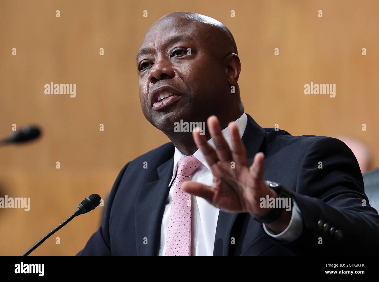 U.S. Senator Tim Scott (R-SC) questions speaks during a Senate Banking ...