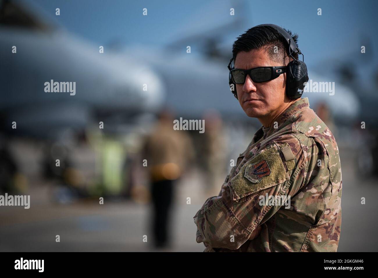 U.S. Air Force Chief Master Sgt. Raul Lopez, Hawgsmoke 2021 marshalling ...