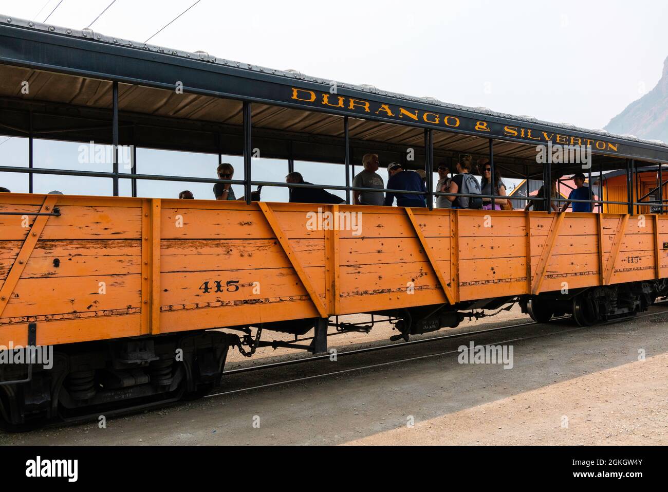 Photograph of the Durango & Silverton Narrow Gauge Railroad as it ...