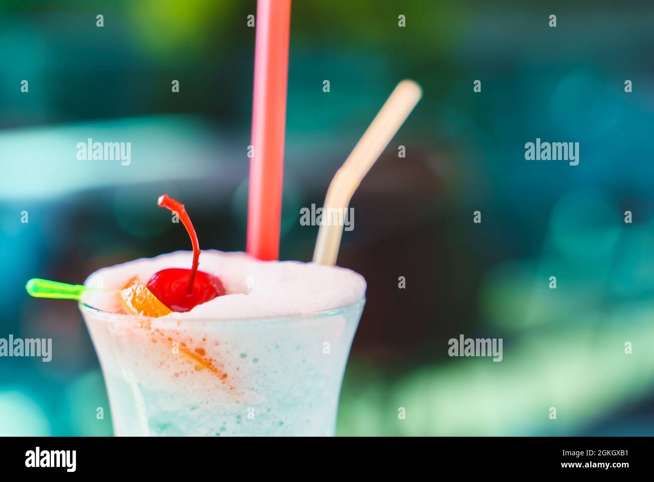 Ice cream milkshake with cherry Stock Photo Alamy