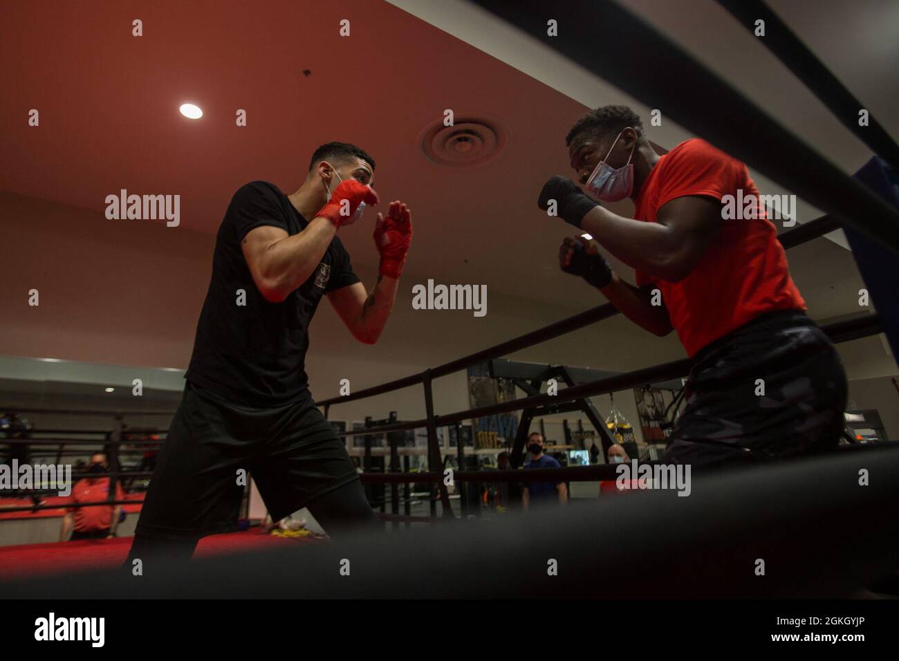 U.S. Marine Corps boxers with the II Marine Expeditionary Force Martial