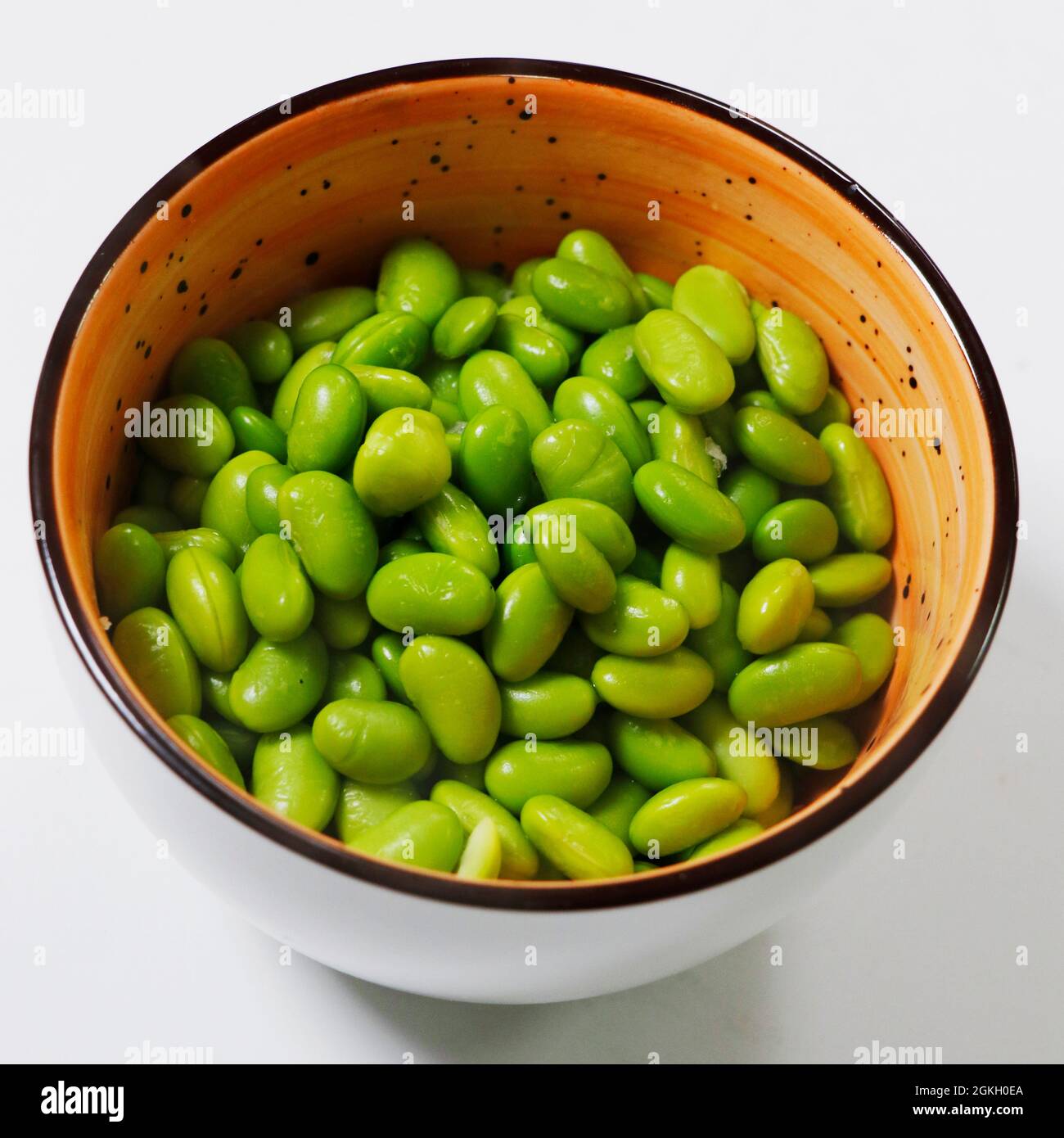 steamed soybean seeds known as edamame beans, healthy food concept