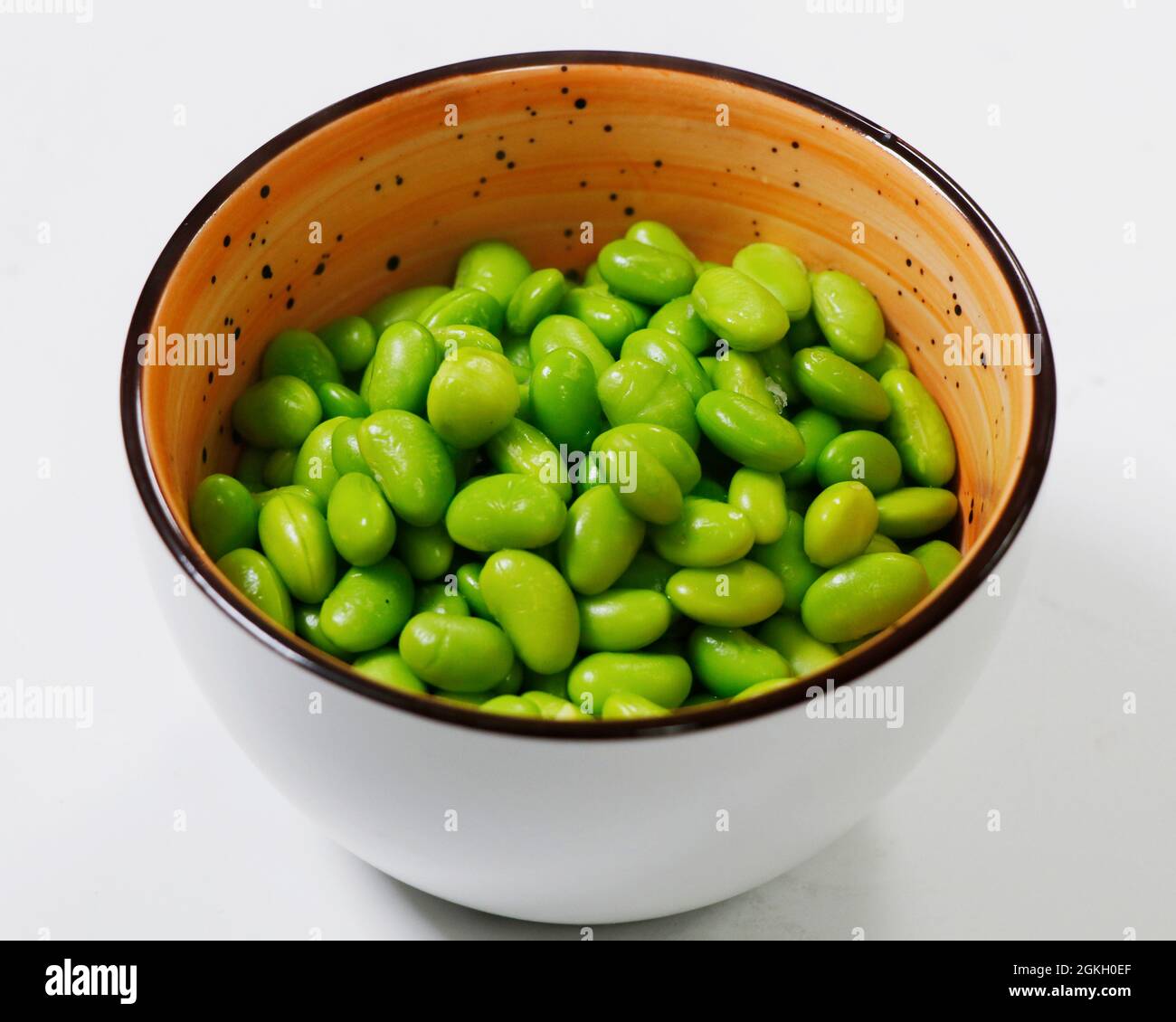 steamed soybean seeds known as edamame beans, healthy food concept