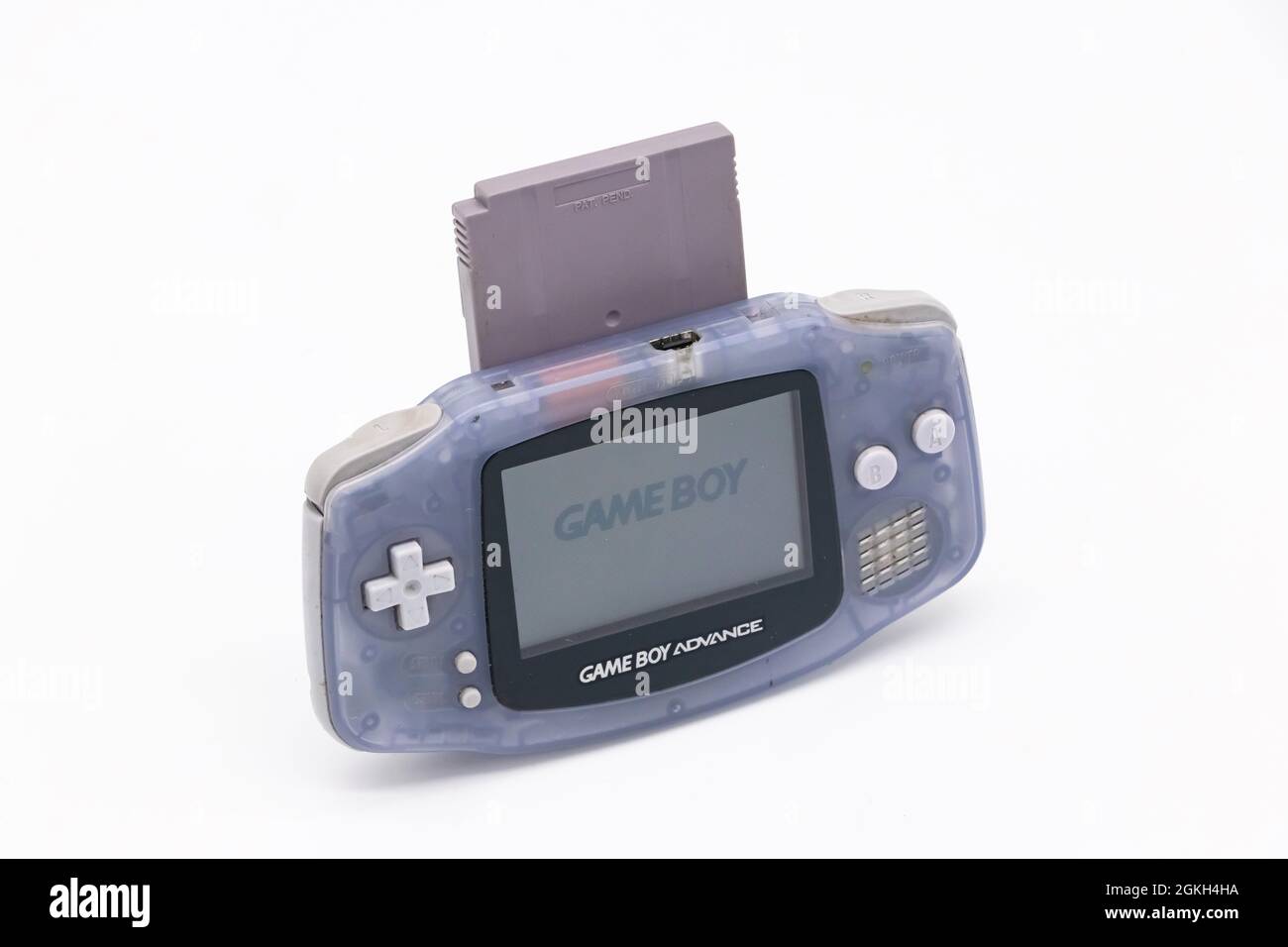 Nintendo game boy advance handheld device and game cartridge Stock Photo -  Alamy