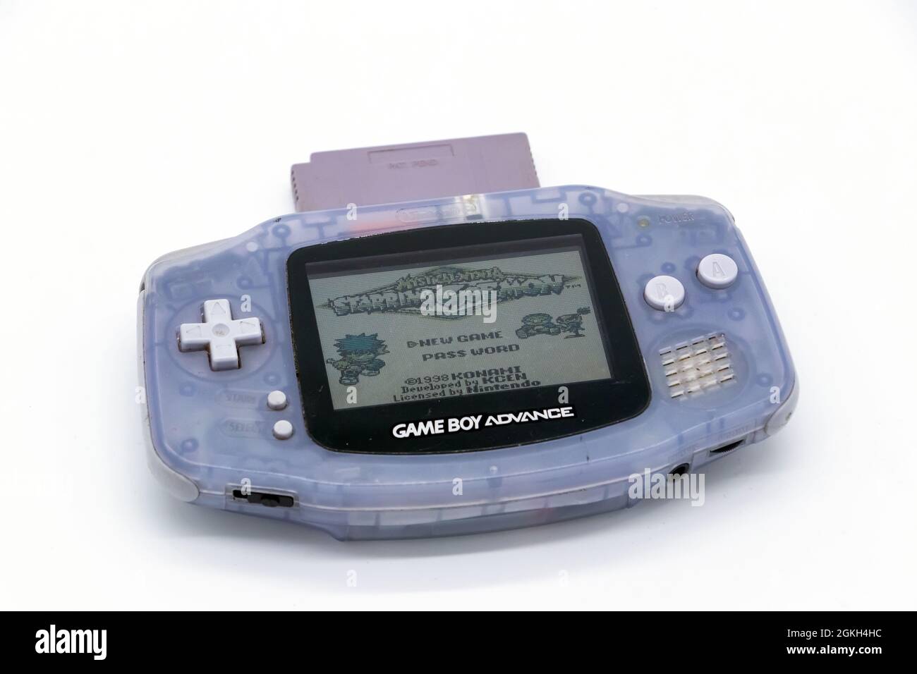 Nintendo game boy advance handheld device and game cartridge Stock Photo -  Alamy