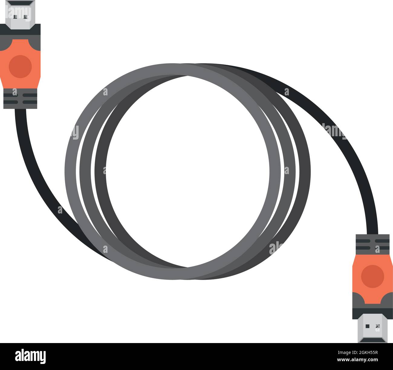 computer cable on white background Stock Vector Image & Art - Alamy