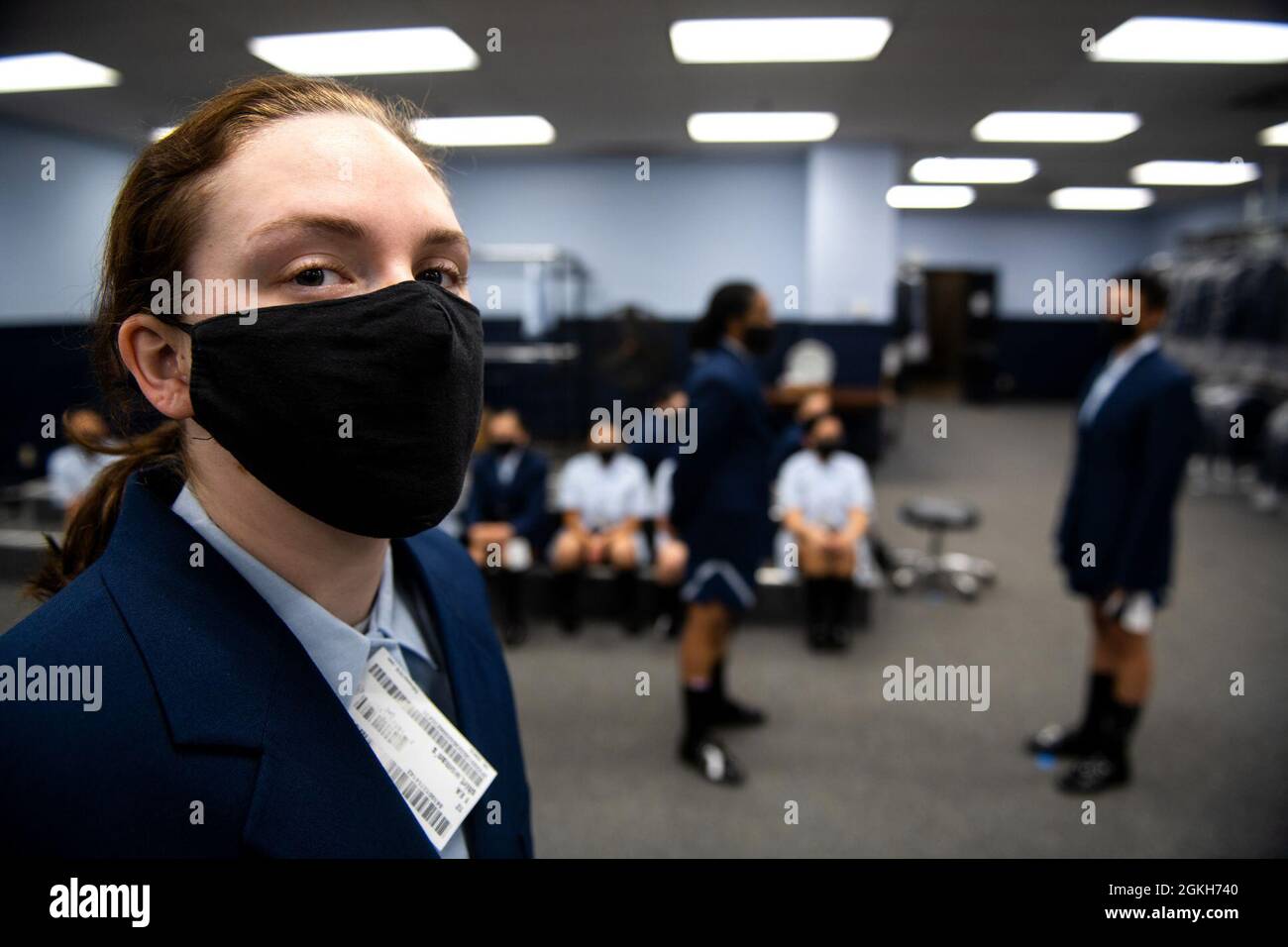 U.S. Air Force basic military training trainees receive their initial