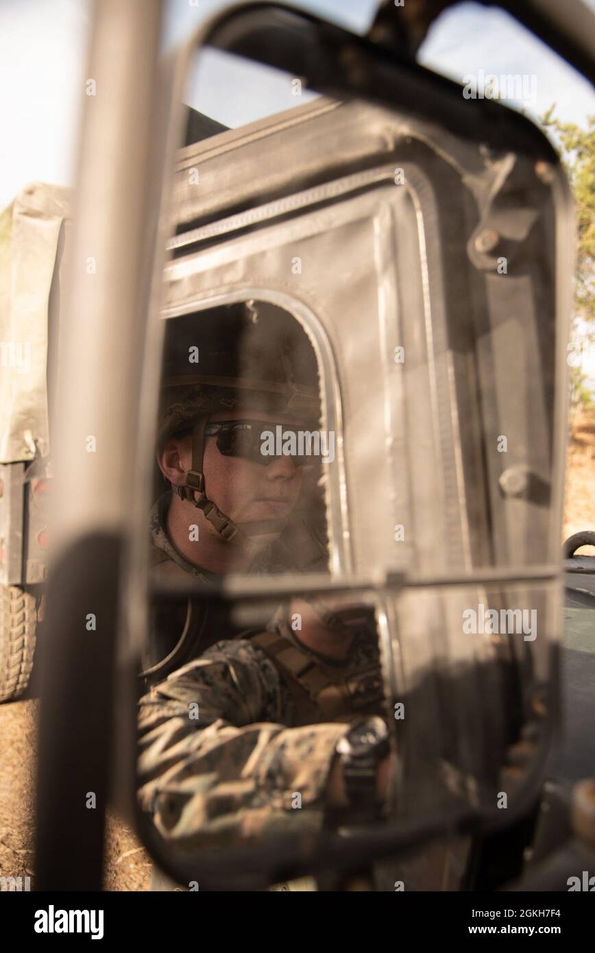 U.S. Marine Corps Cpl Brayden Hardies, a field artillery fire control