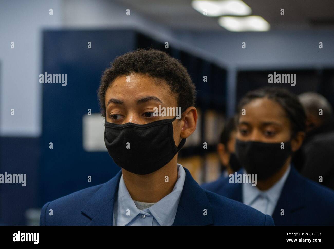 U.S. Air Force basic military training trainees receive their initial