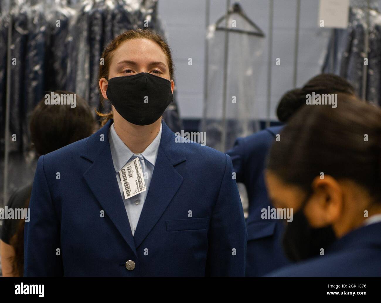 U.S. Air Force basic military training trainees receive their initial