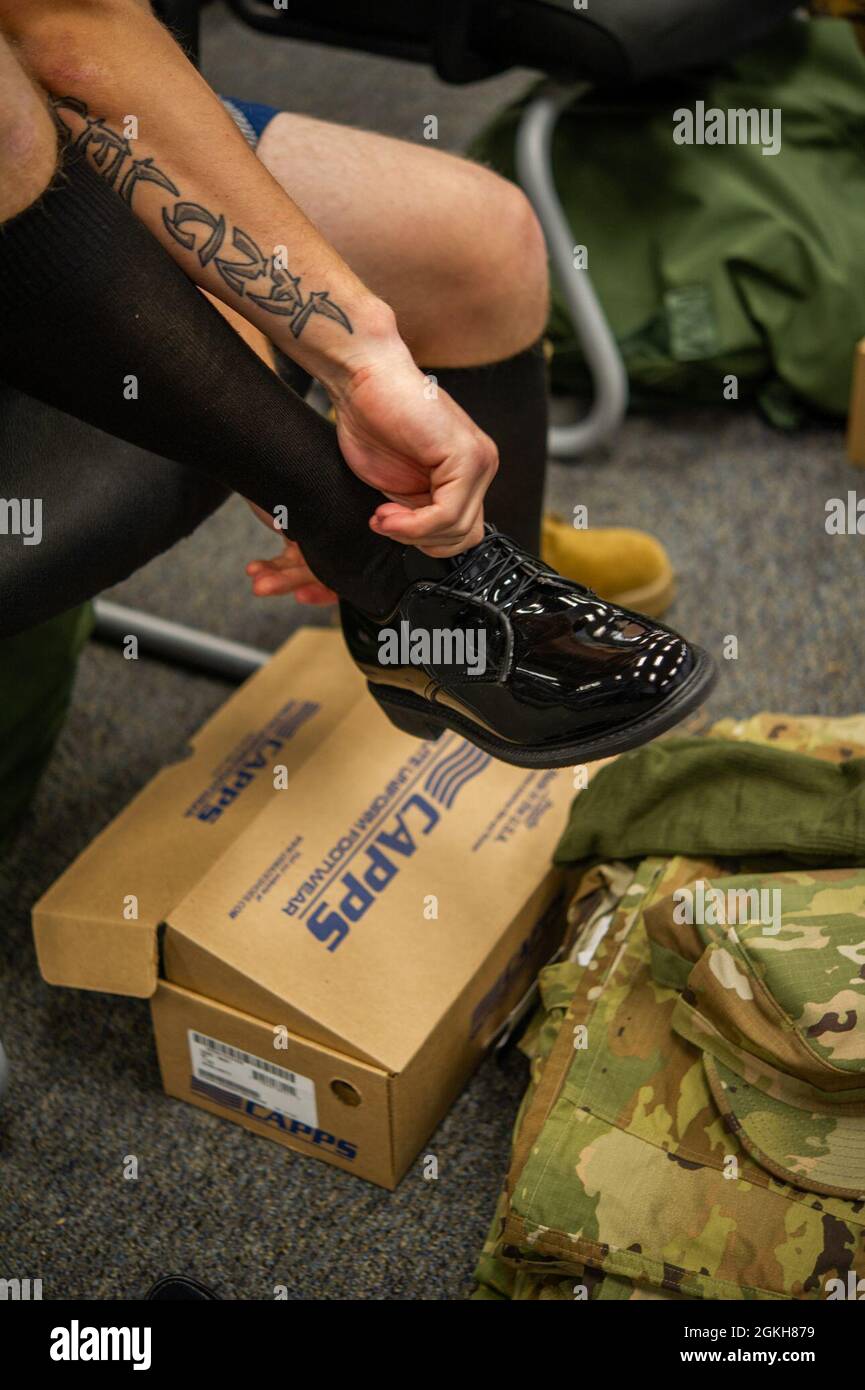 U.S. Air Force basic military training trainees receive their initial