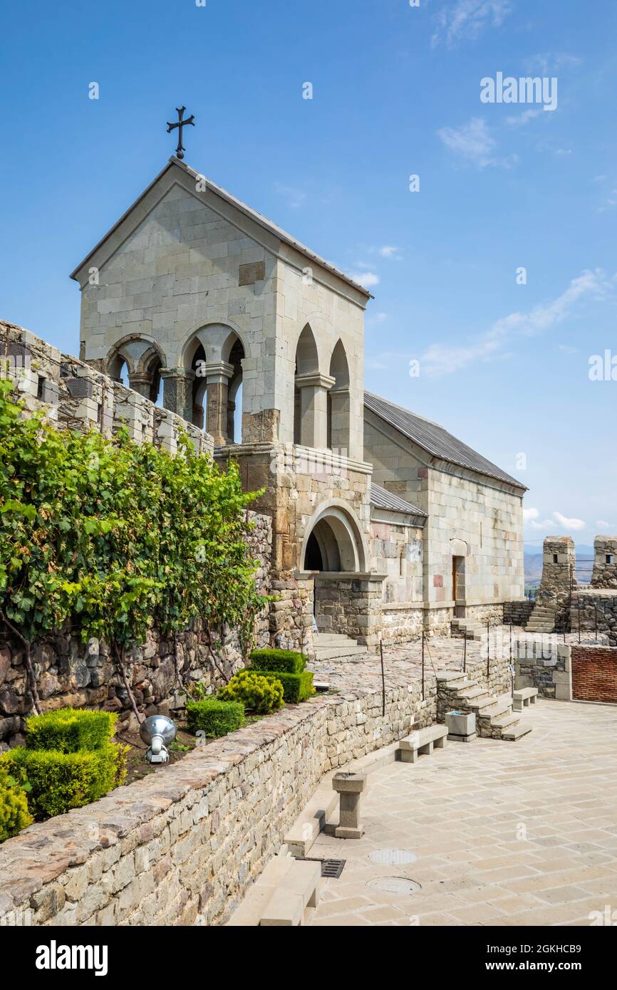 Scenic view of Akhaltsikhe Castle fort walls from inside summer nobody Stock Photo