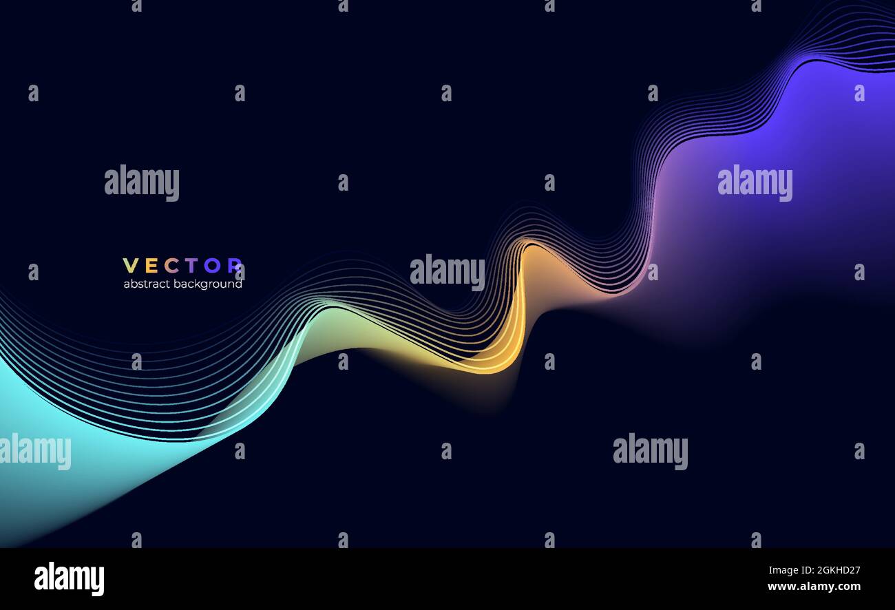 Vector abstract background with color abstract wave Stock Vector Image ...