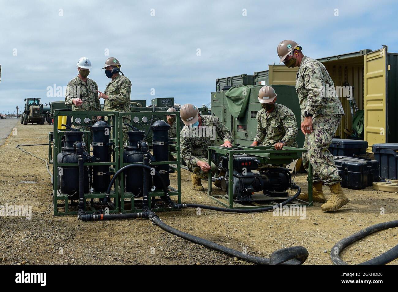 Lightweight water purification system hires stock photography and