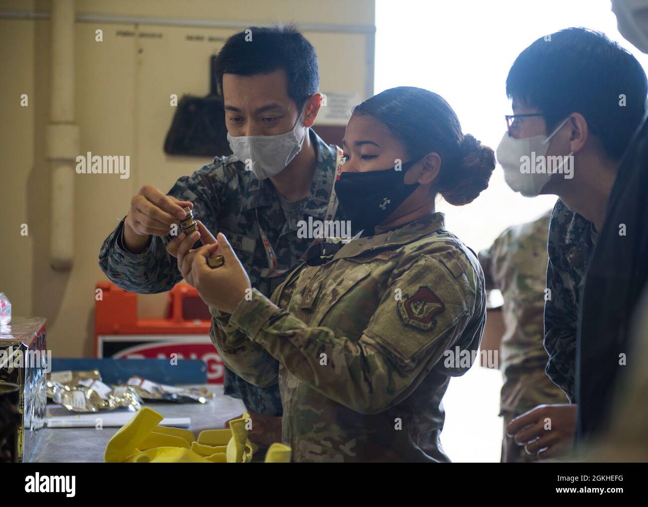 U.S. Air Force Staff Sgt. Ayaka Lopez, a 35th MXS Munitions Flight ...