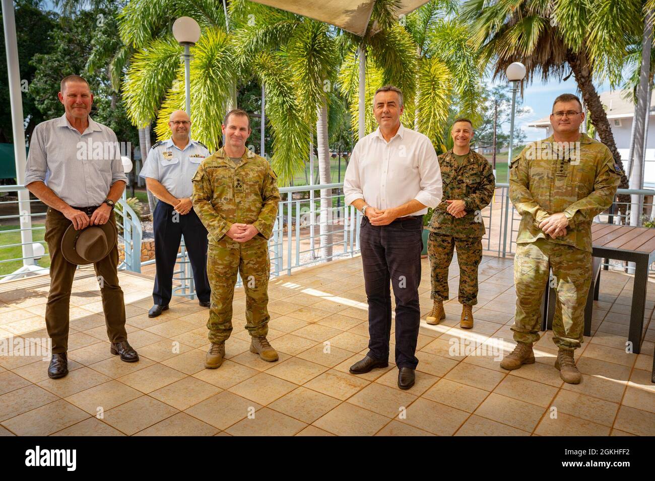 From left to right, Don Spinks, the Repatriation Commissioner with the