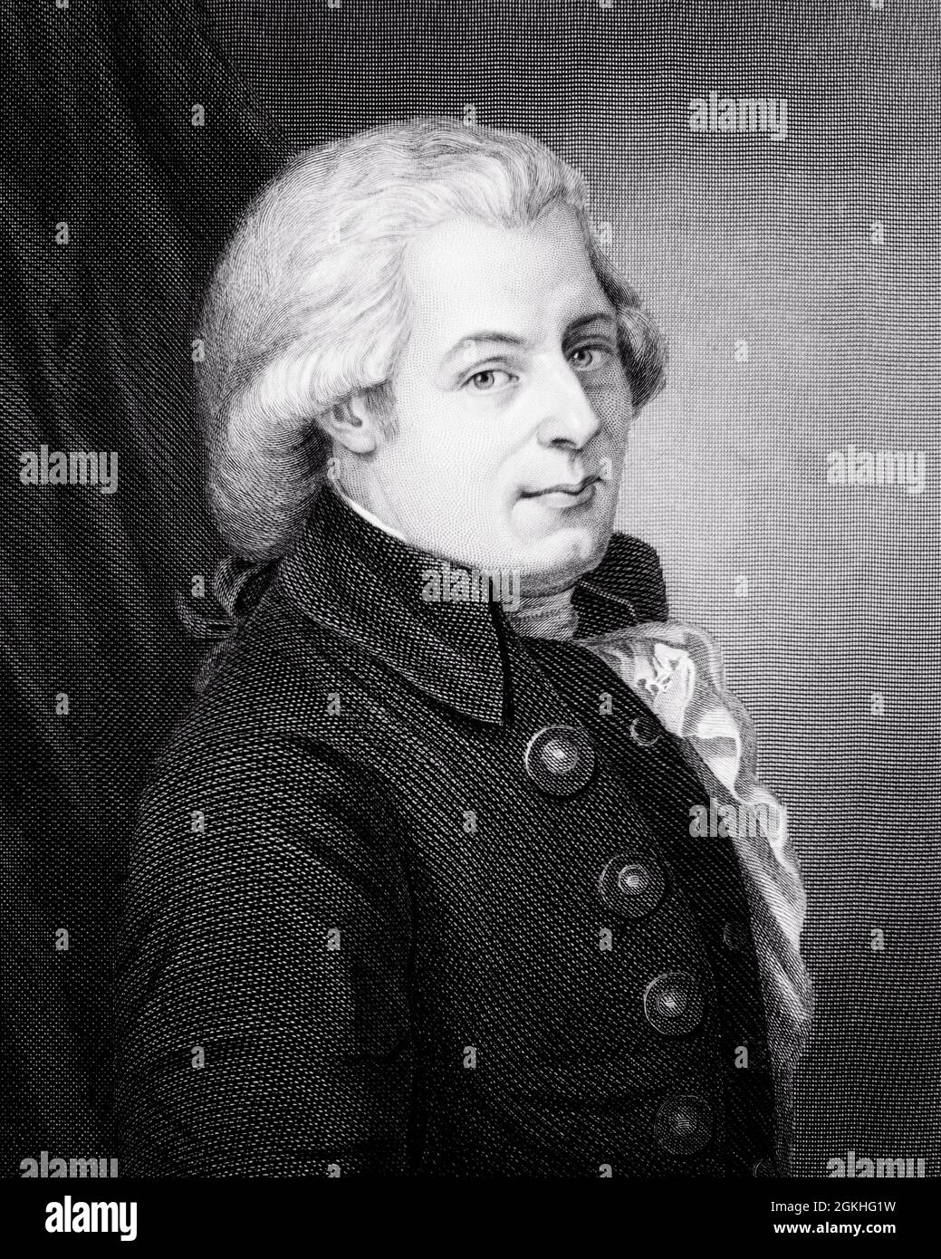 1770s 1780s PORTRAIT OF GREAT AUSTRIAN COMPOSER WOLFGANG AMADEUS MOZART LOOKING AT CAMERA - q53149 CPC001 HARS HOLY ROMAN EMPIRE MID-ADULT MID-ADULT MAN MOZART REQUIEM SALZBURG VIENNA WOLFGANG AMADEUS MOZART 1780s BLACK AND WHITE CAUCASIAN ETHNICITY OLD FASHIONED Stock Photo