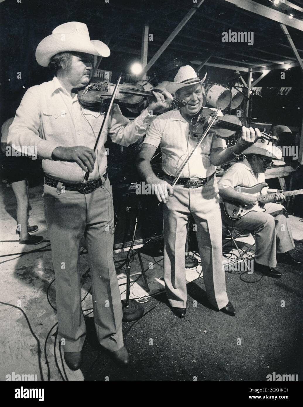 ©1980's Texas Playboys playing a show in Austin, Stock Photo