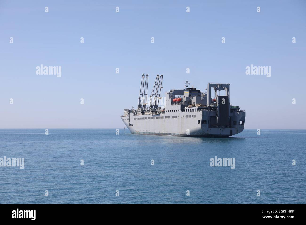 The USNS Bob Hope arrived just off the coast of Durres, Albania, April ...