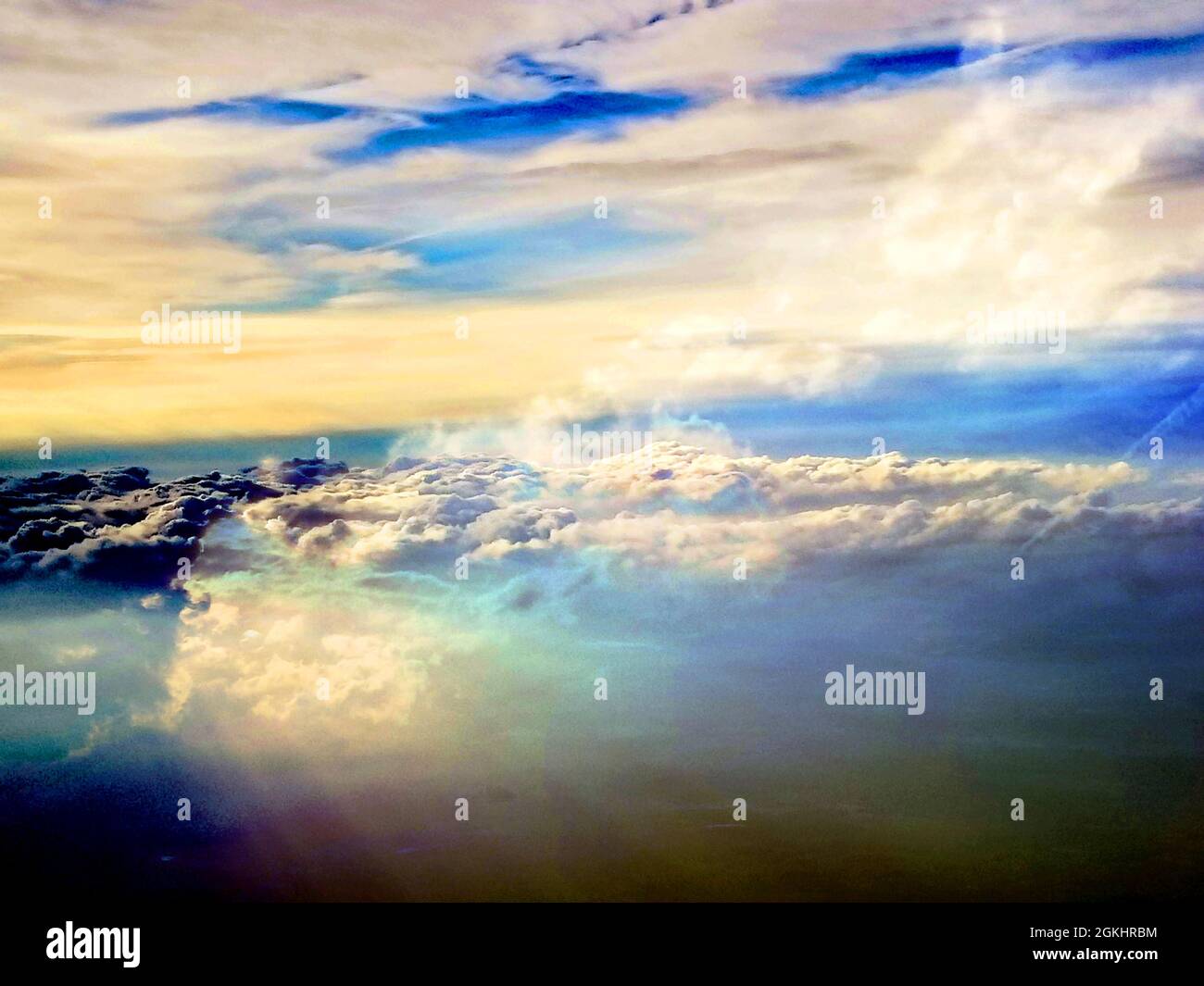 The view from an airplane window Stock Photo
