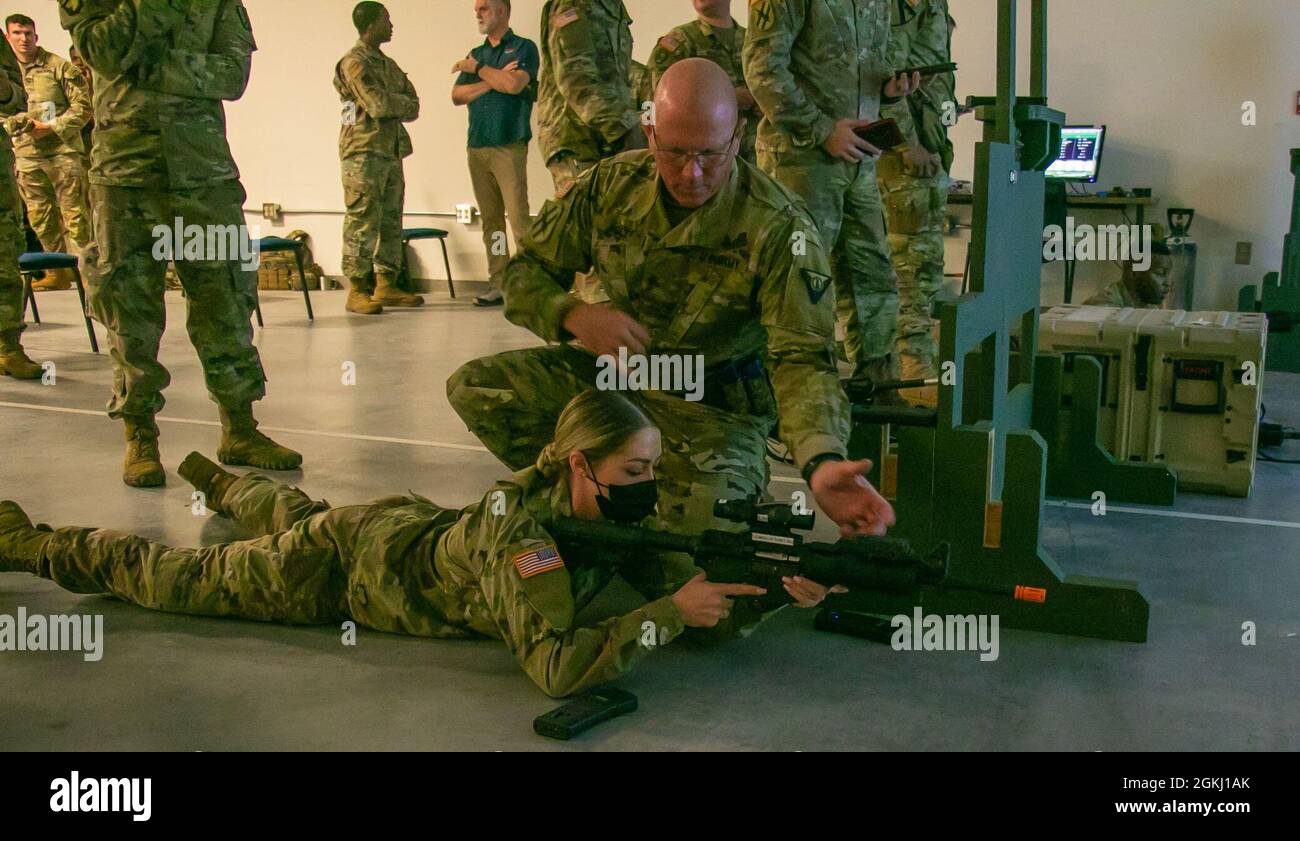 U.S. Army Sgt. Robert Holt, a weapons trainer assigned to the Land